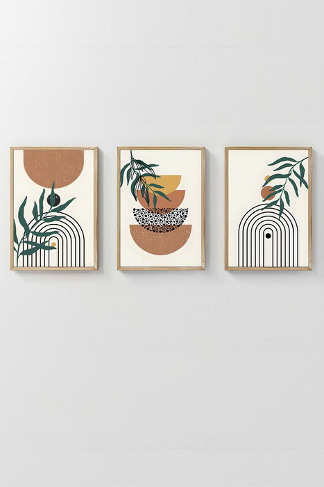 Wallity Artsycllct33 Conjunto de 3 Pinturas Decorativas Enmarcadas Wallity Artsycllct33 Conjunto de 3 Pinturas Decorativas Enmarcadas